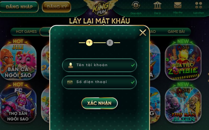 Quên mật khẩu hoặc thông tin người dùng
